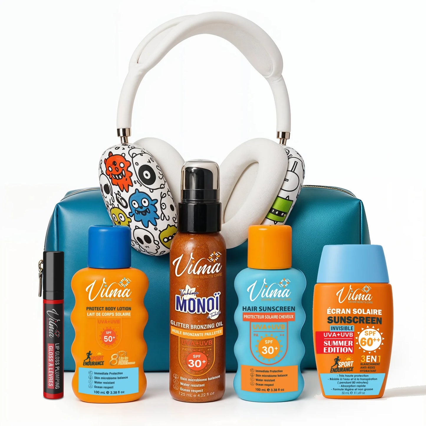kit plage 5in1 + Ecran Invisible SPF 60+