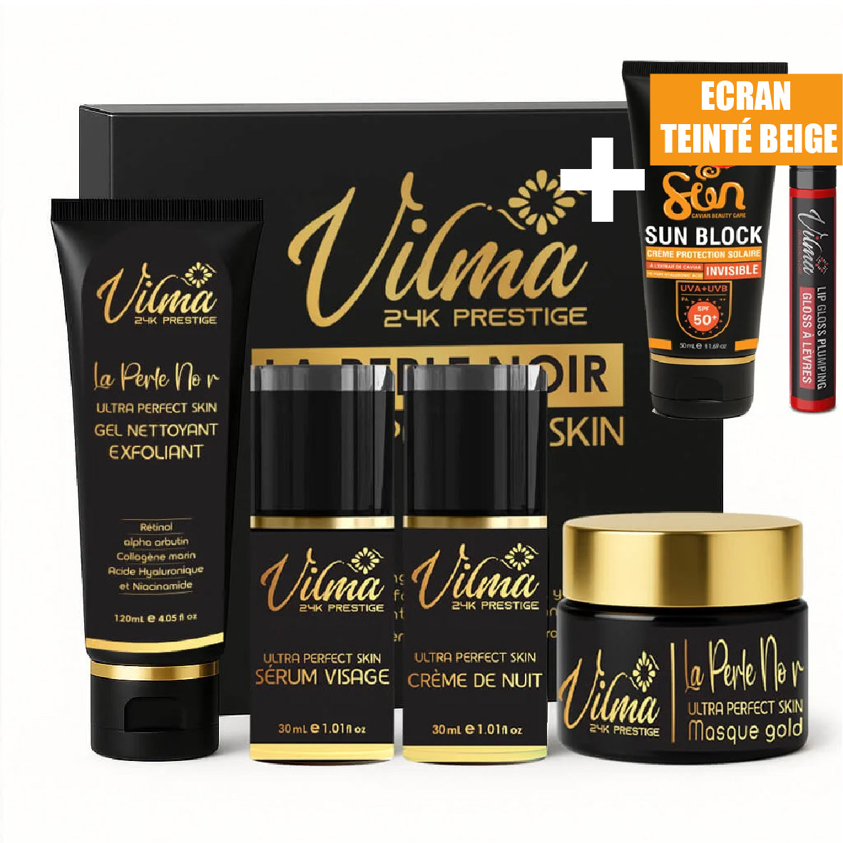 Coffret Complet La Perle Noire 24K + + Ecran Teinté Beige ET GLOSS