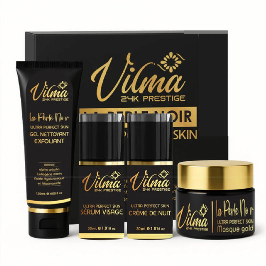 Coffret Complet La Perle Noire 24K – Soin Visage Ultra Perfect Skin