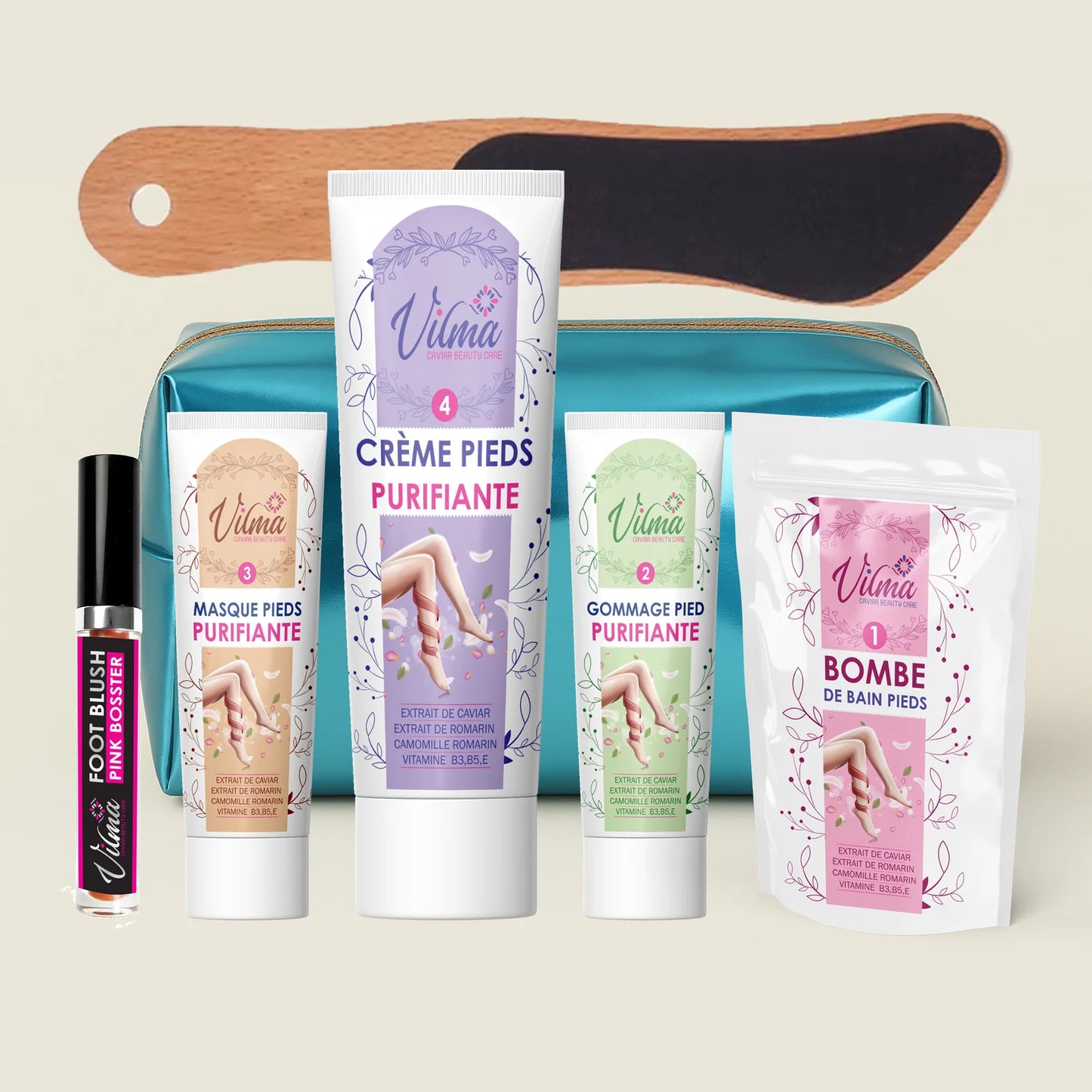 Kit Soins Pieds Purifiant – Râpe Pieds cadeaux.