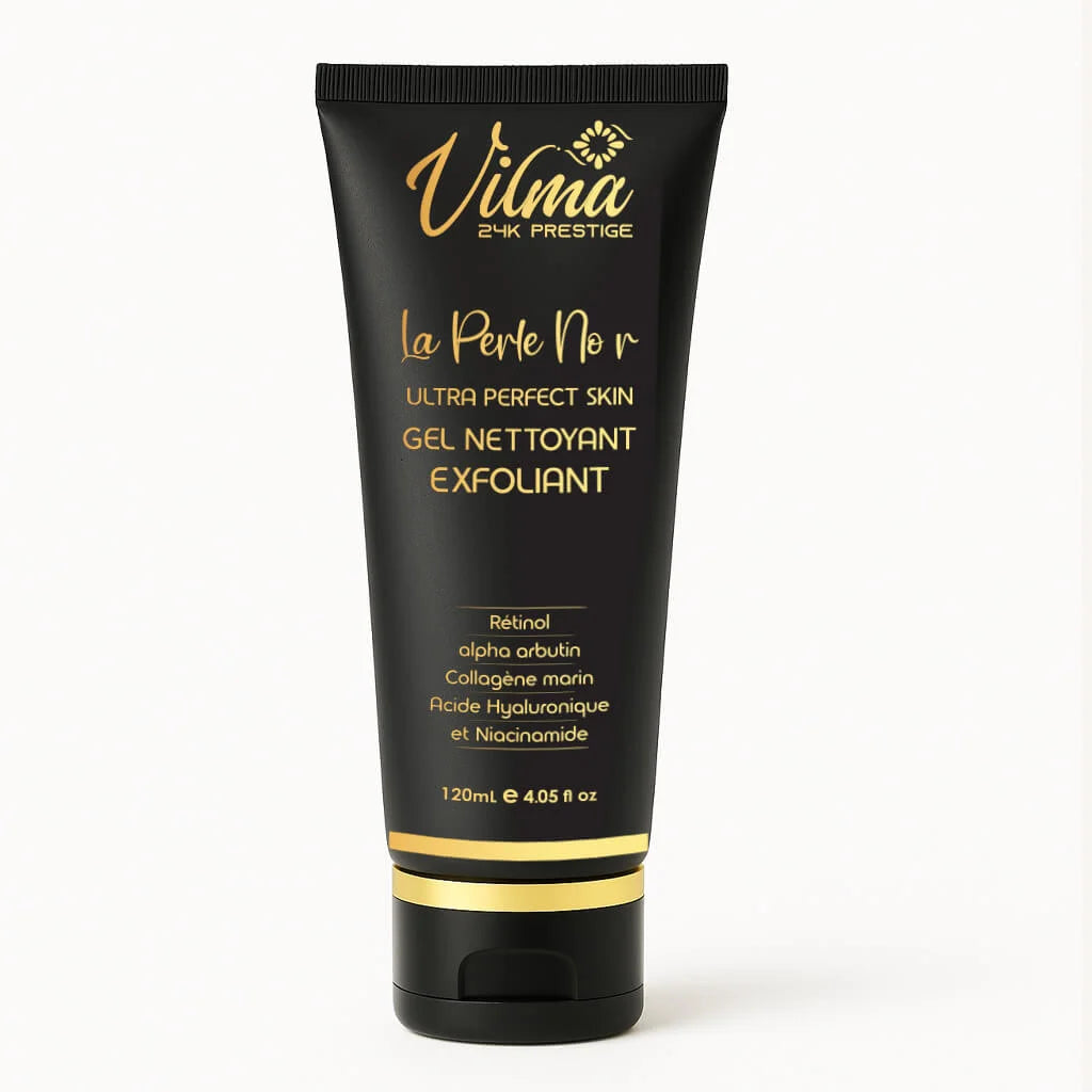 Gel Nettoyant Exfoliant – La Perle Noire 24K